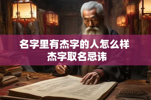 名字里有杰字的人怎么样  杰字取名忌讳