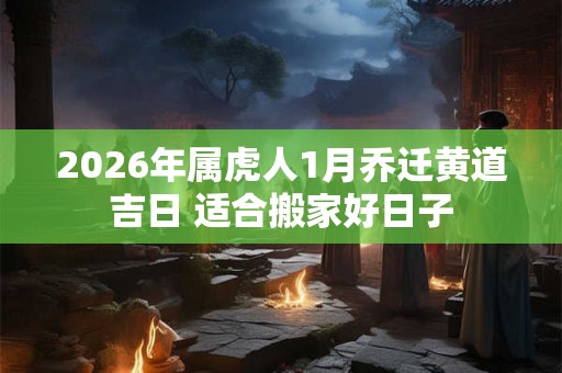 2026年属虎人1月乔迁黄道吉日 适合搬家好日子