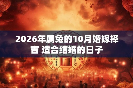 2026年属兔的10月婚嫁择吉 适合结婚的日子