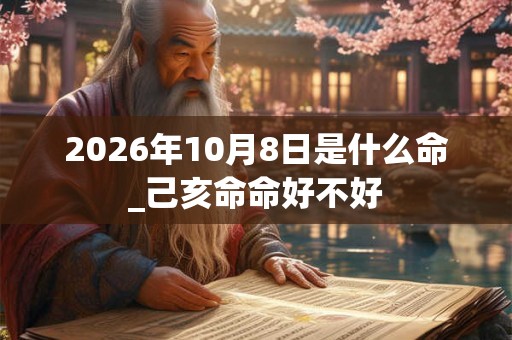 2026年10月8日是什么命_己亥命命好不好