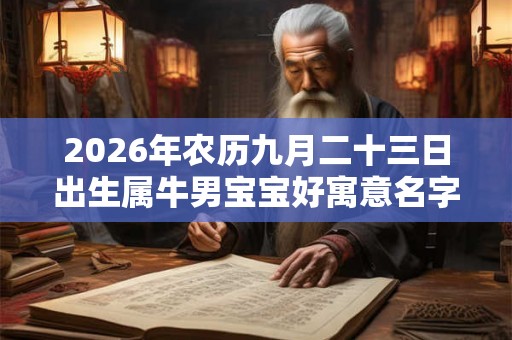 2026年农历九月二十三日出生属牛男宝宝好寓意名字