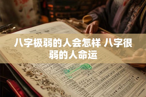 八字极弱的人会怎样 八字很弱的人命运