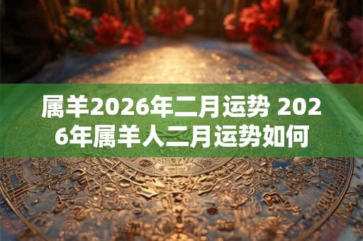 属羊2026年二月运势 2026年属羊人二月运势如何