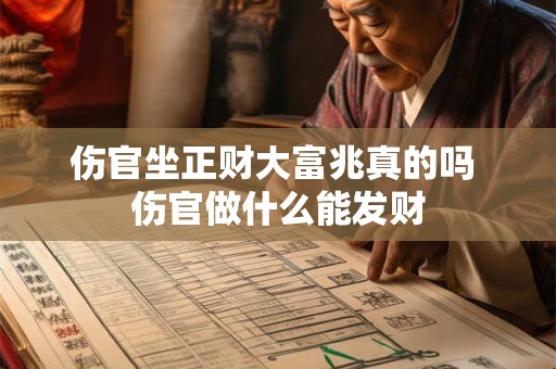 伤官坐正财大富兆真的吗 伤官做什么能发财