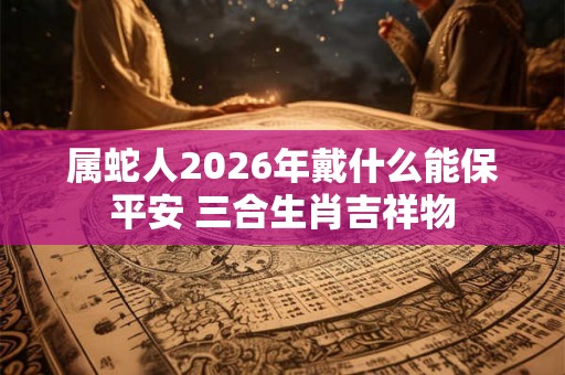 属蛇人2026年戴什么能保平安 三合生肖吉祥物