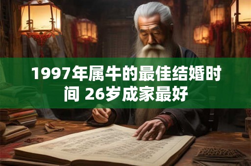 1997年属牛的最佳结婚时间 26岁成家最好