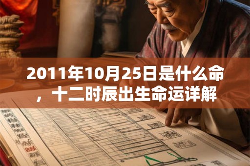 2011年10月25日是什么命，十二时辰出生命运详解