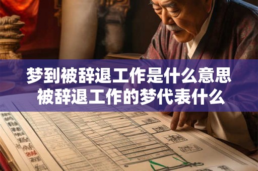 梦到被辞退工作是什么意思 被辞退工作的梦代表什么
