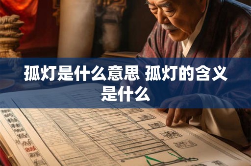 孤灯是什么意思 孤灯的含义是什么