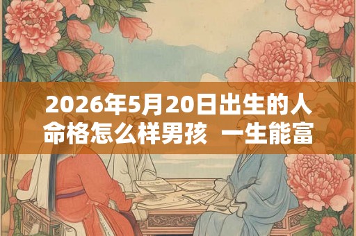 2026年5月20日出生的人命格怎么样男孩  一生能富贵吗