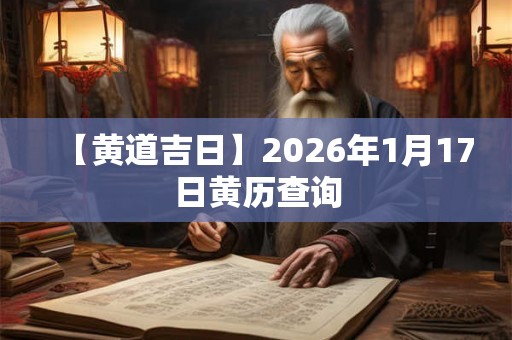 【黄道吉日】2026年1月17日黄历查询