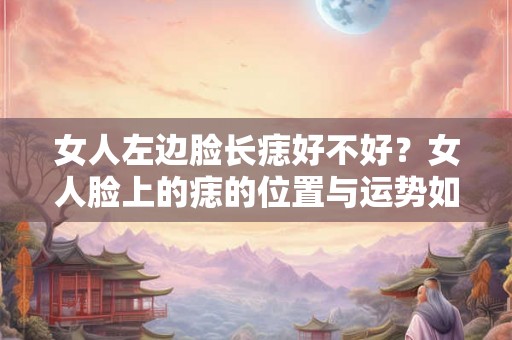 女人左边脸长痣好不好？女人脸上的痣的位置与运势如何？