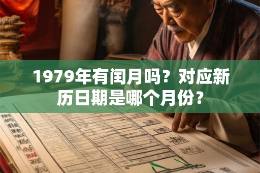 1979年有闰月吗?对应新历日期是哪个月份? 1979年有闰月吗?对应新历日期是哪个月份?