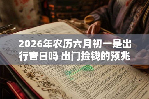 2026年农历六月初一是出行吉日吗 出门捡钱的预兆 2026年农历六月初一是出行吉日吗 出门捡钱的预兆