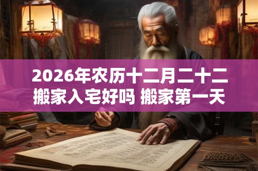 2026年农历十二月二十二搬家入宅好吗 搬家第一天要开灶吗