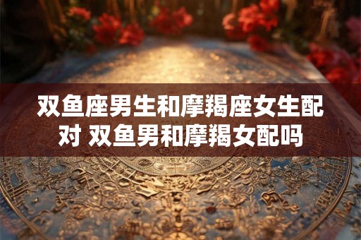 双鱼座男生和摩羯座女生配对 双鱼男和摩羯女配吗