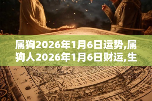 属狗2026年1月6日运势,属狗人2026年1月6日财运,生肖狗2026年1月6日运势