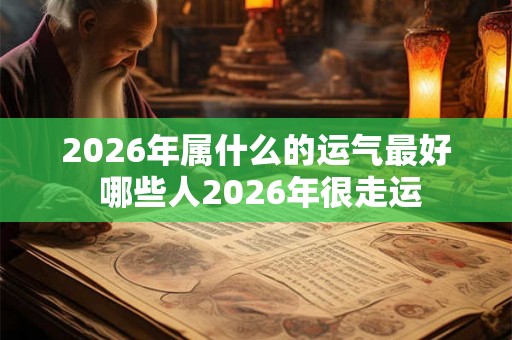 2026年属什么的运气最好 哪些人2026年很走运