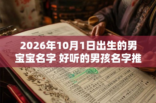 2026年10月1日出生的男宝宝名字 好听的男孩名字推荐
