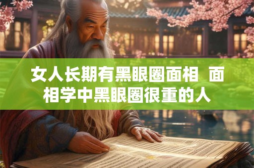 女人长期有黑眼圈面相  面相学中黑眼圈很重的人