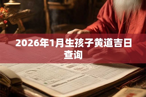 2026年1月生孩子黄道吉日查询