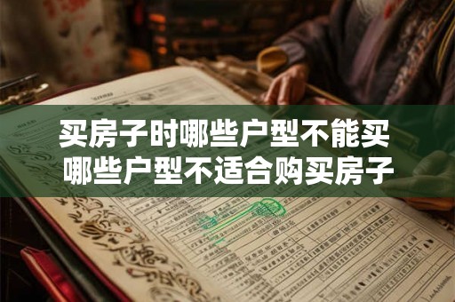 买房子时哪些户型不能买 哪些户型不适合购买房子