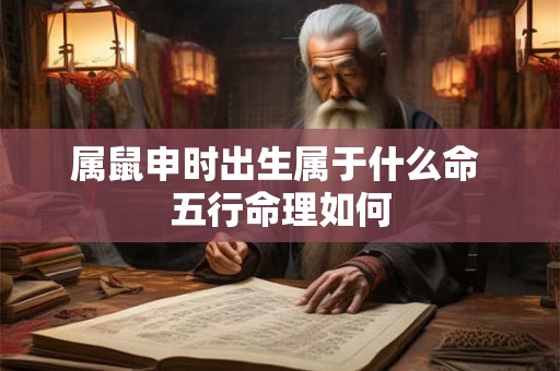 属鼠申时出生属于什么命 五行命理如何