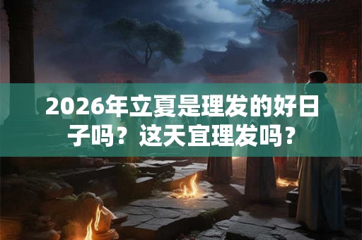 2026年立夏是理发的好日子吗？这天宜理发吗？