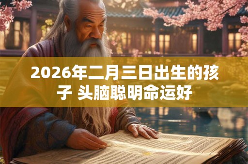2026年二月三日出生的孩子 头脑聪明命运好