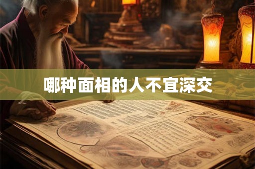 哪种面相的人不宜深交