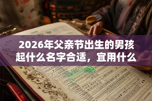 2026年父亲节出生的男孩起什么名字合适，宜用什么字