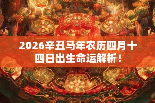 2026辛丑马年农历四月十四日出生命运解析！