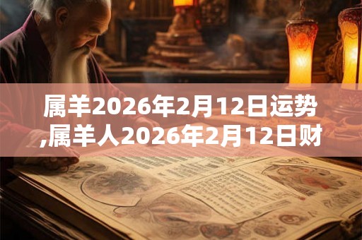 属羊2026年2月12日运势,属羊人2026年2月12日财运,生肖羊2026年2月12日运势