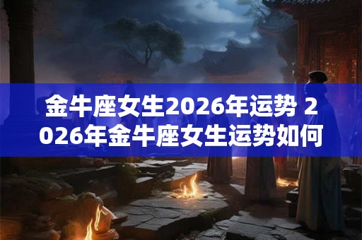 金牛座女生2026年运势 2026年金牛座女生运势如何