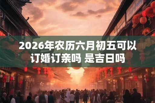 2026年农历六月初五可以订婚订亲吗 是吉日吗