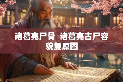 诸葛亮尸骨  诸葛亮古尸容貌复原图