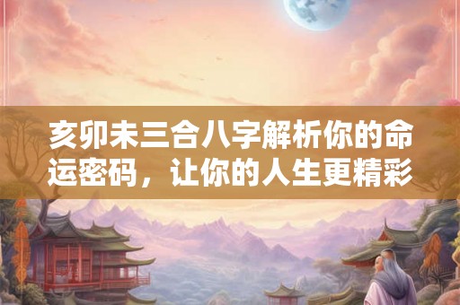 亥卯未三合八字解析你的命运密码，让你的人生更精彩！