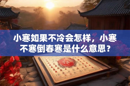 小寒如果不冷会怎样，小寒不寒倒春寒是什么意思？
