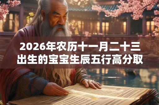 2026年农历十一月二十三出生的宝宝生辰五行高分取名 2026年农历十一月二十三出生的宝宝生辰五行高分取名