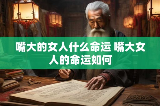 嘴大的女人什么命运 嘴大女人的命运如何