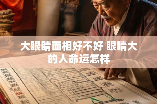 大眼睛面相好不好 眼睛大的人命运怎样