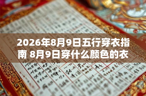 2026年8月9日五行穿衣指南 8月9日穿什么颜色的衣服 2026年8月9日五行穿衣指南 8月9日穿什么颜色的衣服