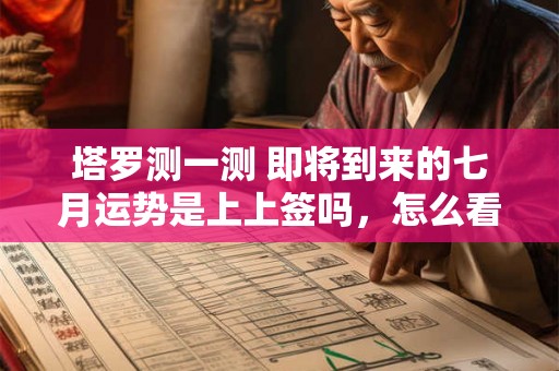 塔罗测一测 即将到来的七月运势是上上签吗，怎么看？