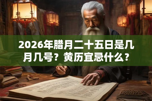 2026年腊月二十五日是几月几号？黄历宜忌什么？