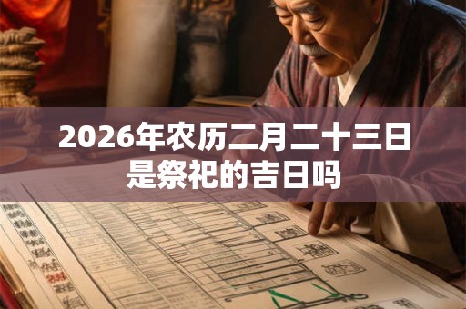 2026年农历二月二十三日是祭祀的吉日吗