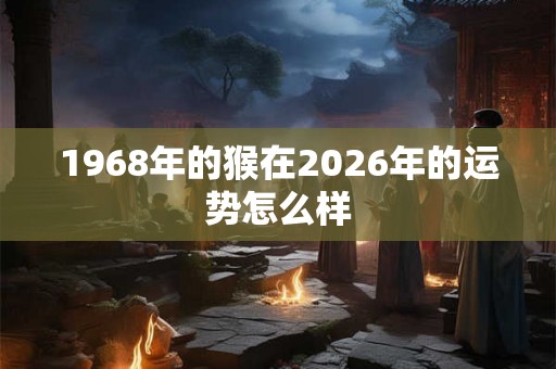 1968年的猴在2026年的运势怎么样