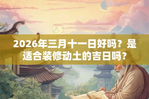 2026年三月十一日好吗？是适合装修动土的吉日吗？
