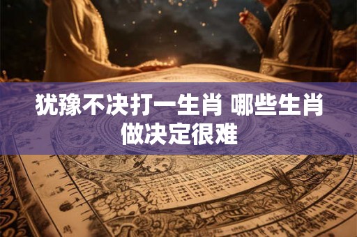 犹豫不决打一生肖 哪些生肖做决定很难