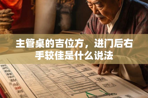 主管桌的吉位方，进门后右手较佳是什么说法
