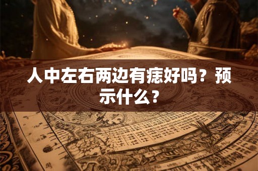 人中左右两边有痣好吗？预示什么？